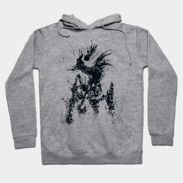 Splaaash Series - Horse Ink Hoodie by Dagui